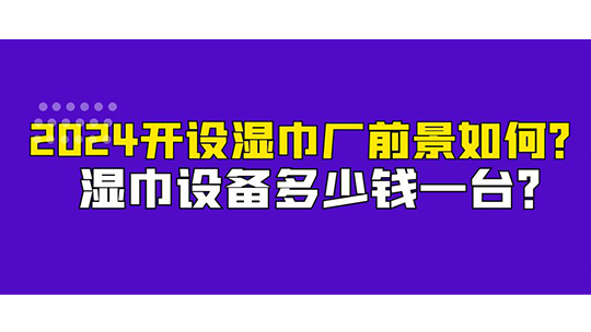 濕巾設(shè)備多少錢(qián)一臺(tái)？2024開(kāi)設(shè)濕巾廠前景如何？